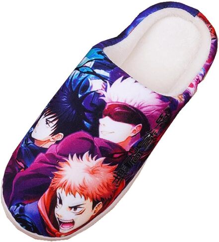 Anime Slipper Soft Plush House Slippers Women Men Winter Anti-slip Indoor Slip on Shoes in Kuwait