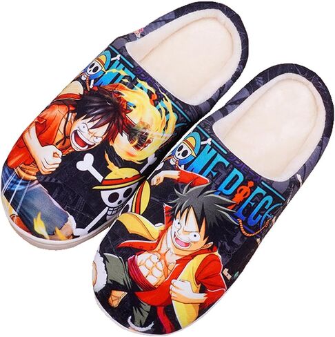 Anime Slipper Soft Plush House Slippers Women Men Winter Anti-slip Indoor Slip on Shoes in Kuwait
