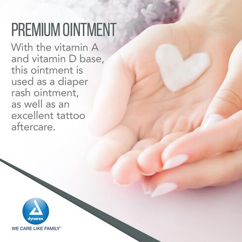 Dynarex Vitamins A&D Ointment Without Lanolin - Vitamin A and D Ointment Protectant for Minor Cuts, Burns, Diaper Rash & Dry Skin - 1 Case - 6 Boxes, 144 Packets/Box - 5g Packets in Saudi Arabia