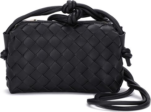 Woven Bag for Women Crossbody Shoulderbag, Small Vegan Leather Purse in Saudi Arabia