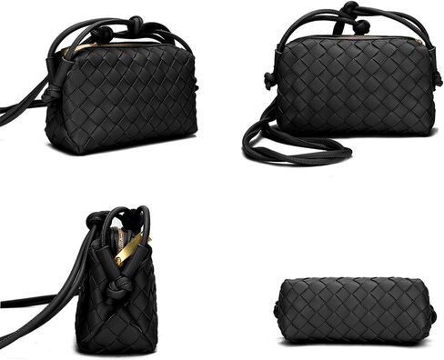 Woven Bag for Women Crossbody Shoulderbag, Small Vegan Leather Purse in Saudi Arabia