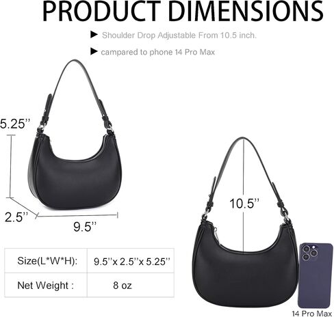 EVVE Shoulder Bag for Women Small Underarm Purse Accented with Silver Hardware in Kuwait