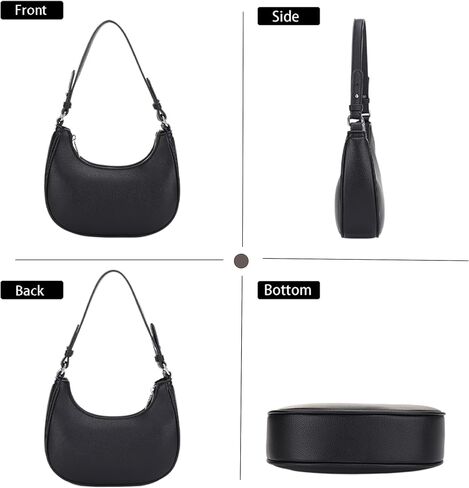 EVVE Shoulder Bag for Women Small Underarm Purse Accented with Silver Hardware in Kuwait