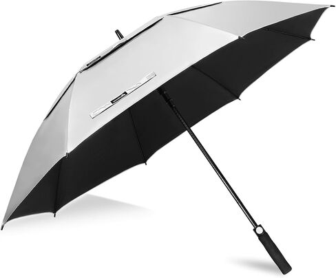 ZOMAKE 62/68" Windproof Golf Umbrella UV Protection - Oversize Golf Umbrellas Double Canopy Vented Automatic Sun Blocking Golf Umbrella Extra Large Golf Push Cart Umbrella for Rain Sun in Saudi Arabia