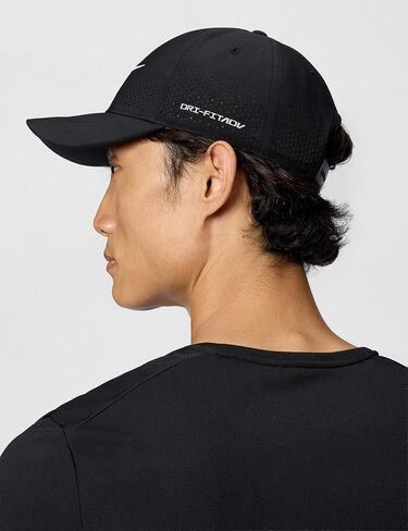 Nike Structured Swoosh Cap MD | LG Black | White in Saudi Arabia