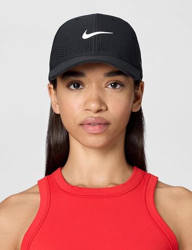 Nike Structured Swoosh Cap MD | LG Black | White in Saudi Arabia