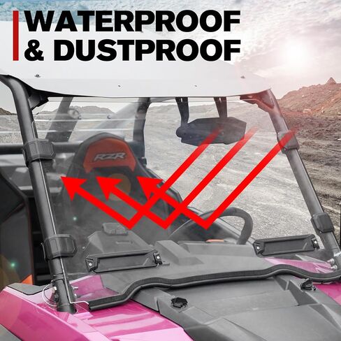 A & UTV Pro Front Full Full Whotershield لعام 2014-2018 Polaris RZR 1000 XP/ 1000/ XP 4 1000/ 2015-2019 RZR 900 ، إكسسوارات شاشة زجاجية صلبة صعبة الصلبة ، بناء بولي كاربونات in Saudi Arabia