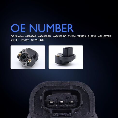 مستشعر موقع Hisport Throttle Compadible مع كرايسلر كارافان 2000-2005 ، باسيفيكا 2004-2006 ، المدينة والدوري 2001-2007 ، قابلة للتشكيل مع دودج بليموث in Saudi Arabia