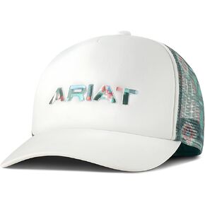 ARIAT LADIES WHITE AZTEC Ponytail Cap مع شعار مطرز ثلاثي الأبعاد in Kuwait