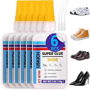 غراء فائق لجميع الأغراض، 6 × 1 أونصة سائلة، غراء فائق شفاف للبلاستيك والخشب والمعادن والزجاج والسيراميك والبورسلين، غراء عالمي لاصق فوري، سريع الجفاف in Kuwait