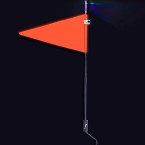 علم أمان عاكس من ألياف الكربون - رؤية عالية، علم الدراجة، علم سلامة دراجة الأطفال، علم مقطورة الدراجة، علم رؤية الدراجة [لهب برتقالي] in Kuwait