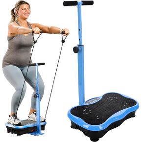 Lifepro TrimLite Vibration Plate Exercise Machine with Handlebars – Whole Body Vibration Platform for Lymphatic Drainage & Weight Loss – 99 Speed Levels, Bluetooth Speaker, Resistance Bands & Remote in Kuwait