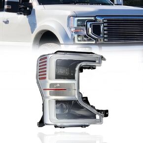 Headlamp Replacement For Ford F-250 Super Duty 2020 2021 2022 LED Headlight Assembly With Bulbs, Right/Passenger Side, LC3Z-13008-L / LC3Z13008L / FO2503410 DOT/SAE Compliant in Saudi Arabia