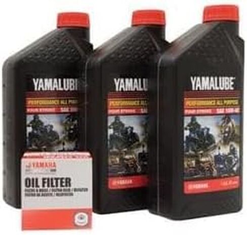مجموعة تغيير زيت Yamalube 10W-40 لـ Yamaha Grizzly 450 4x4 2007-2010 in Saudi Arabia
