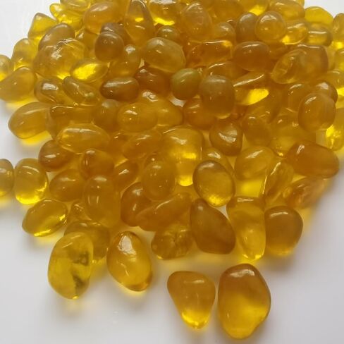 KIJOU Blue Sea Glass Stones - 2lb Polished Pebbles (1/4–3/8 Inch) for Crafts, Aquarium Gravel, Ocean-Themed Decor and Vases in Kuwait