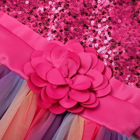 JerrisAppareel Girls Light up Dress Rainbow Sleeveless Dresses Birthday Party Pageant in Saudi Arabia