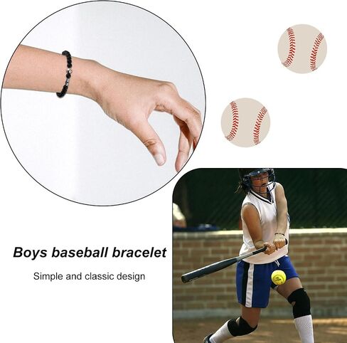 Baseball Cross Bracelet with Card Set, Adjustable Christian Cross Bracelets Sports Charm Jewelry Gifts Religious Accessories for Kids Teens Boys Son Grandson in Saudi Arabia