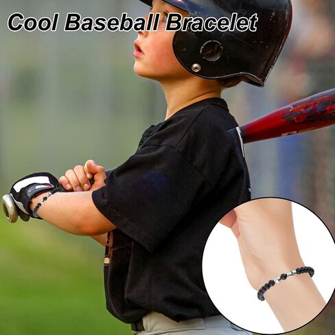 Baseball Cross Bracelet with Card Set, Adjustable Christian Cross Bracelets Sports Charm Jewelry Gifts Religious Accessories for Kids Teens Boys Son Grandson in Saudi Arabia