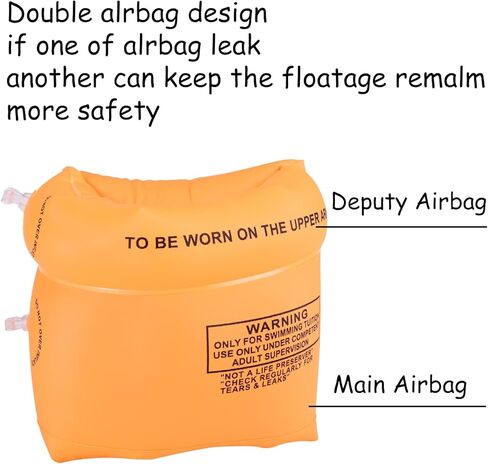 2 Pcs Arm Floaties Inflatable Swimming Sleeves Rings Arm Bands Water Wings Pool Floats (Blue) in Kuwait