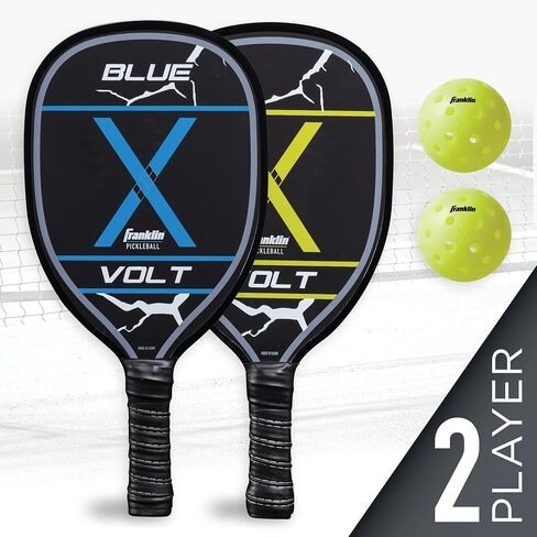 مجموعة مجداف وكرة Franklin Sports Pickleball - مضارب كرة Pickleball الخشبية + كرات Pickleball - لاعبين - معتمدة من الولايات المتحدة الأمريكية (USAPA) in Saudi Arabia