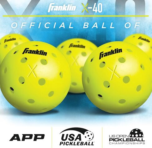 مجموعة مجداف وكرة Franklin Sports Pickleball - مضارب كرة Pickleball الخشبية + كرات Pickleball - لاعبين - معتمدة من الولايات المتحدة الأمريكية (USAPA) in Saudi Arabia