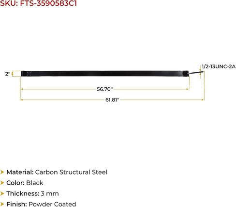 Mytee Products 56-3/4" Fuel Tank Strap for IHC International OEM 3590583C1, EE44004211 Steel Fuel Tank Strap Replaces Automann Part Number - M203583 in Saudi Arabia