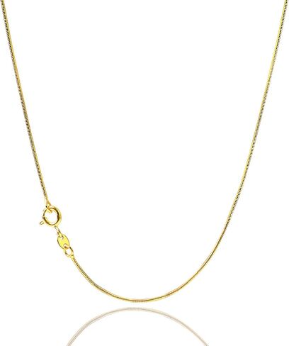 Gold Necklace for Women,14k Gold Plated Chain for Women,1mm Dainty & Sturdy & Thin Women'S Chain Necklaces,18" Fashion Classic Gold Necklace in Saudi Arabia