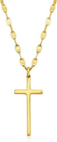 Ross-Simons Italian 18kt Gold Over Sterling Cross Necklace in Saudi Arabia