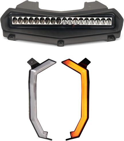 Aupower LED LED FANG FANG LIGHTS مع مصابيح الإشارات المنعطف وضوء مغرفة محرك السيارة ل yamaha wolverine rmax 2 rmax 4 1000 2021 2022 2023 2024 2025 الملحقات (3pcs) in Saudi Arabia