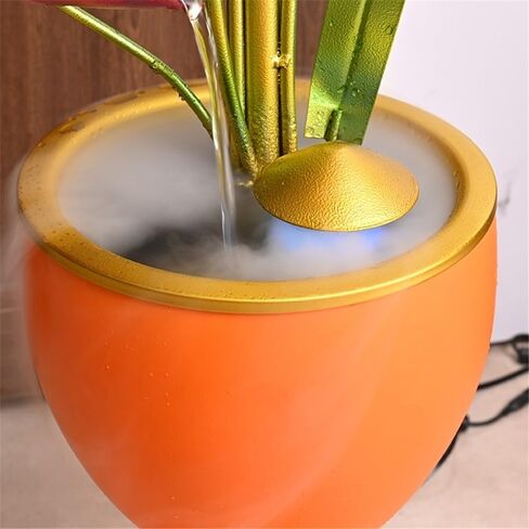 Floor Fountains Creative Circular Flow Ornaments Floor Standing Modern Feng Shui Wheels Light Luxury Decorations Housewarming and Opening Gifts Garden Fountain(Green) in Kuwait