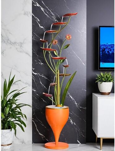 Floor Fountains Creative Circular Flow Ornaments Floor Standing Modern Feng Shui Wheels Light Luxury Decorations Housewarming and Opening Gifts Garden Fountain(Green) in Kuwait