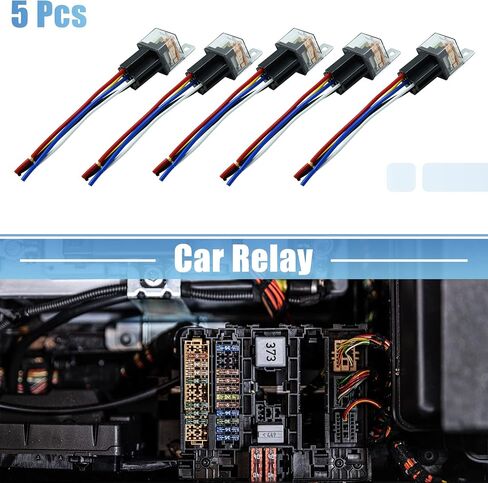 uxcell 5pcs JD-1914 5 Pin DC 12V 80A Universal Car Vehicle Motor Fuse Relay Switch Power with Harness in Saudi Arabia