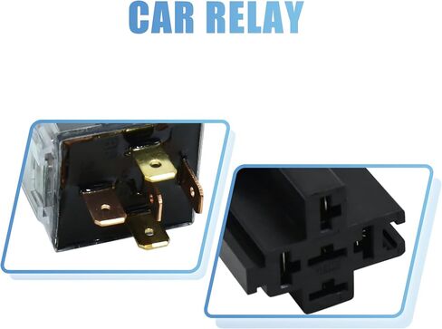 uxcell 5pcs JD-1914 5 Pin DC 12V 80A Universal Car Vehicle Motor Fuse Relay Switch Power with Harness in Saudi Arabia