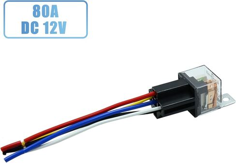 uxcell 5pcs JD-1914 5 Pin DC 12V 80A Universal Car Vehicle Motor Fuse Relay Switch Power with Harness in Saudi Arabia