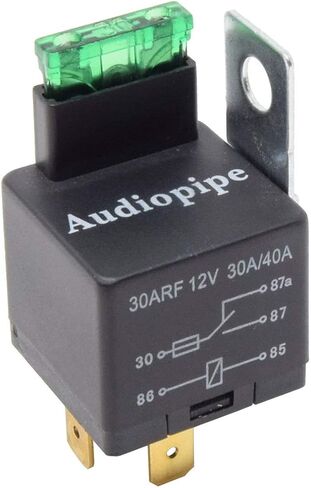 Fused Relay 12V 30A/40A 5-Pin - (2-Pack) Automotive Built in Fuse Metal Mounting Tab SPST Normally Open Car Motor Automobile in Saudi Arabia