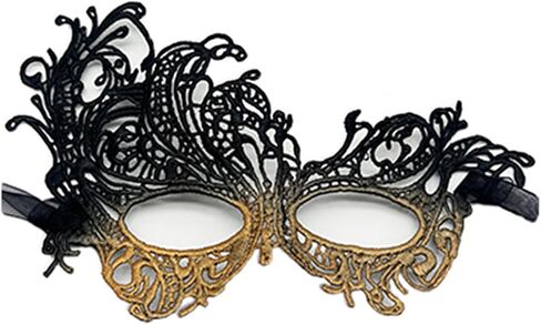 أقنعة TFTSR MASTERADE للنساء الأزواج والرجال - الدانتيل الأسود والذهبي Mardi Gras & Venetian Dress Mask Assume Party Costume in Saudi Arabia