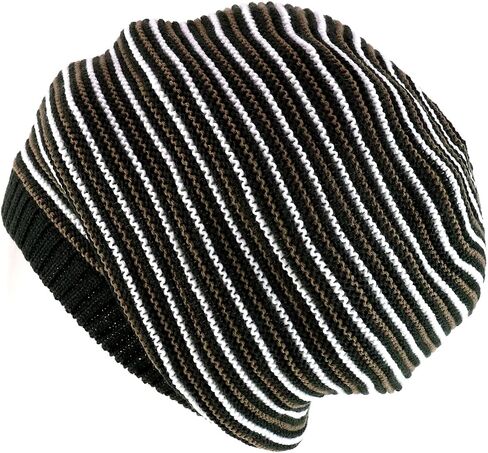 Deep Crown Oversized RGY Striped 100% Acrylic Rasta Skully Beanie in Saudi Arabia