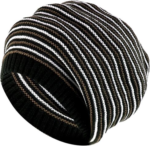 Deep Crown Oversized RGY Striped 100% Acrylic Rasta Skully Beanie in Saudi Arabia