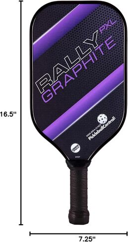 Rally PXL Graphite Pickleball Paddle | Polymer Composite Honeycomb Core, Graphite Carbon Face | Lightweight | USAPA Approved in Saudi Arabia