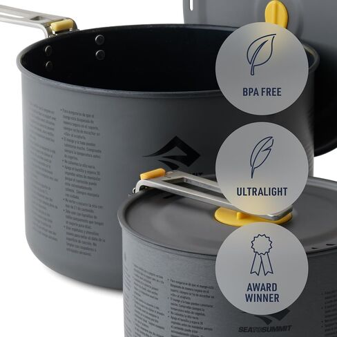 Sea to Summit Frontier Ultralight Two Pot Set for Camping (1.3 Liter Pot, 3 Liter Pot) in Saudi Arabia