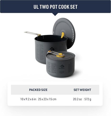 Sea to Summit Frontier Ultralight Two Pot Set for Camping (1.3 Liter Pot, 3 Liter Pot) in Saudi Arabia