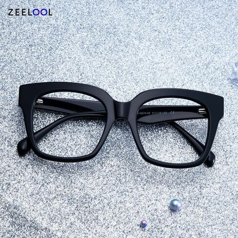 إطارات نظارات Zeelool Square للنساء ، إطار نظارات نظارات الأسيتات مع عدسة واضحة وينج ويلارد ZJGA918675 in Saudi Arabia