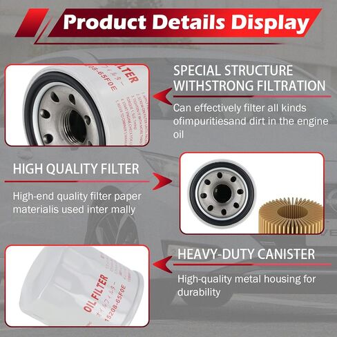 Kefly 15208-65F0E مرشحات زيت المحرك يناسب Nissan Rogue Altima Frontier Pathfinder Kicks Infiniti ، مع حشية المكونات الصرف 11026-JA00A (1 PCS) in Kuwait