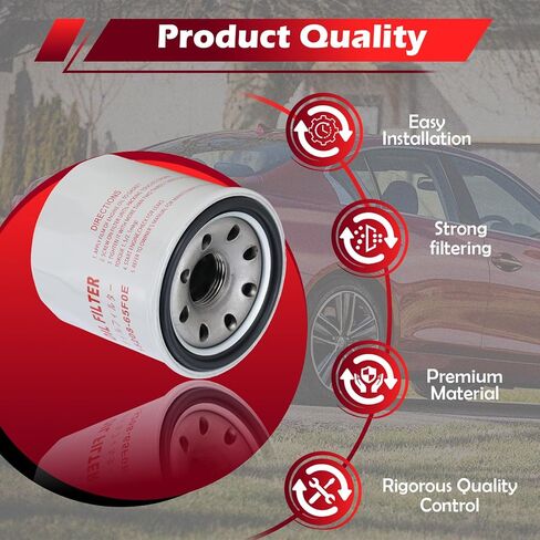 Kefly 15208-65F0E مرشحات زيت المحرك يناسب Nissan Rogue Altima Frontier Pathfinder Kicks Infiniti ، مع حشية المكونات الصرف 11026-JA00A (1 PCS) in Kuwait