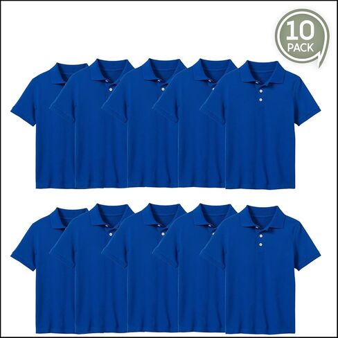 Galaxy by Harvic 10-Pack School Uniform Tagless Polo Tshirt for Little Boys & Big Boys in Saudi Arabia