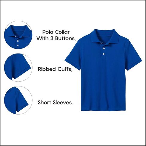 Galaxy by Harvic 10 pack School Uniform polo tshirt for Little Boys & Big Boys in Saudi Arabia