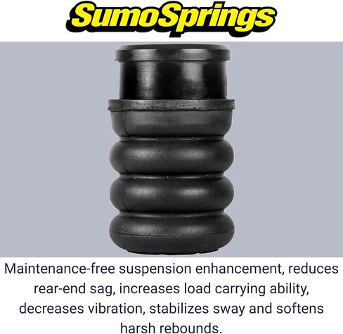 SuperSprings SSR-407-47 Pair of Left and Right Rear Black SumoSprings fits 2020 2023 Gladiator 4x4 | Reduces Rear End Sag, Decreases Vibration & Stabilizes Sway in Saudi Arabia