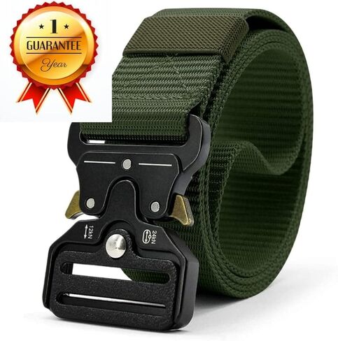 JET STREAM Unisex Synthetic Belt Wide Nylon Military Style Canvas Unisex Waist Belt with Metal Buckle (pack of 1) in Saudi Arabia