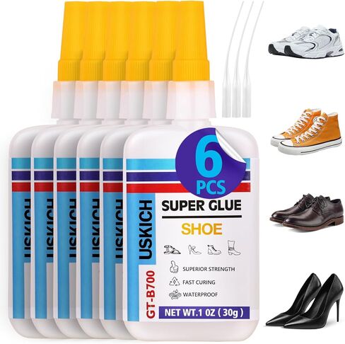 غراء فائق لجميع الأغراض، 6 × 1 أونصة سائلة، غراء فائق شفاف للبلاستيك والخشب والمعادن والزجاج والسيراميك والبورسلين، غراء عالمي لاصق فوري، سريع الجفاف in Kuwait