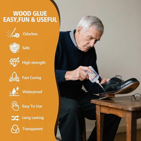 غراء فائق لجميع الأغراض، 6 × 1 أونصة سائلة، غراء فائق شفاف للبلاستيك والخشب والمعادن والزجاج والسيراميك والبورسلين، غراء عالمي لاصق فوري، سريع الجفاف in Kuwait